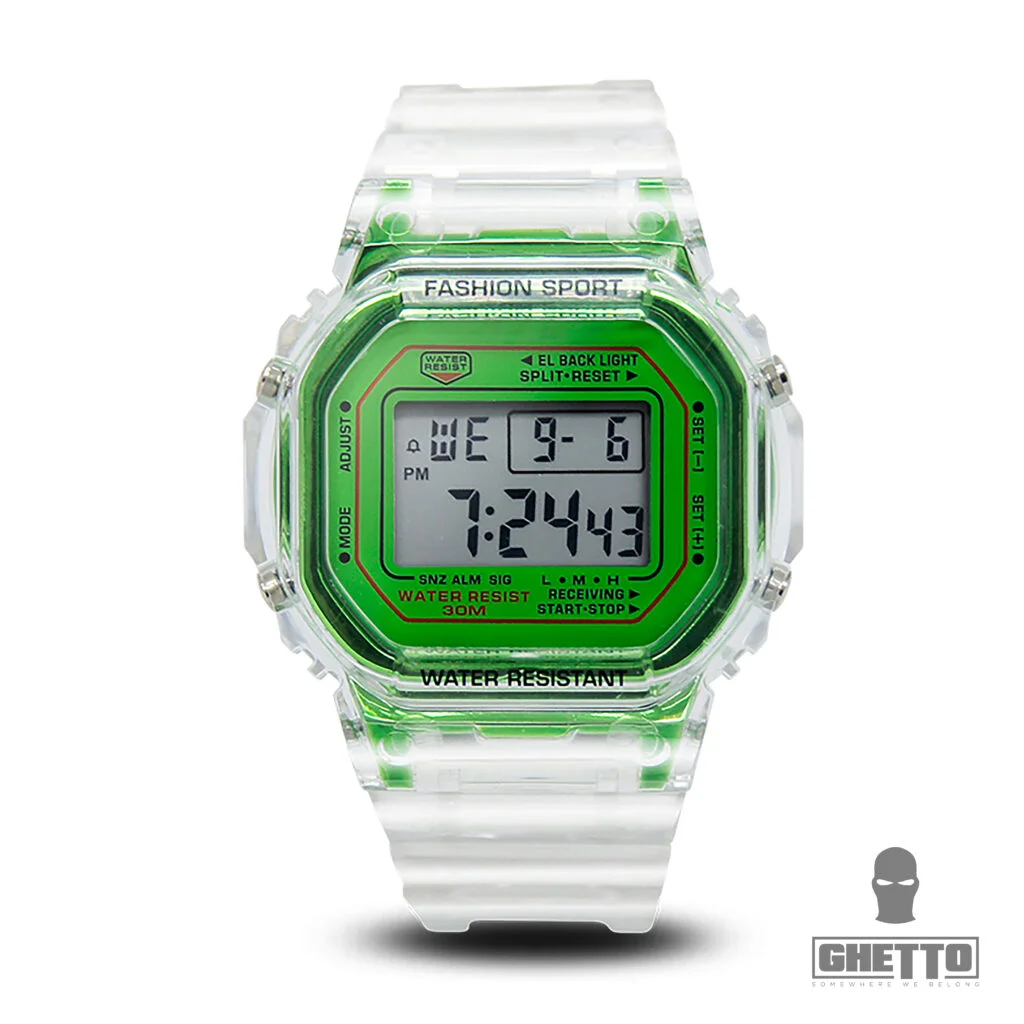 Φωτογραφία προϊόντος: Ghetto Clear Silicon Digital Watch Band | Green Fancy Elegant