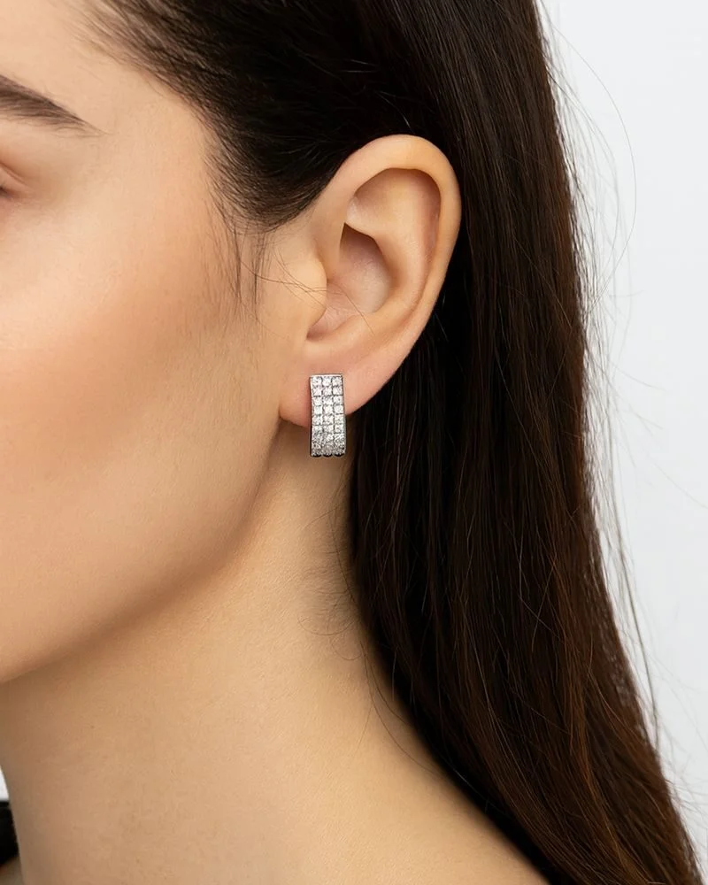 Φωτογραφία προϊόντος: Ghetto Stylish Huggie Earrings Stainless Steel Silver