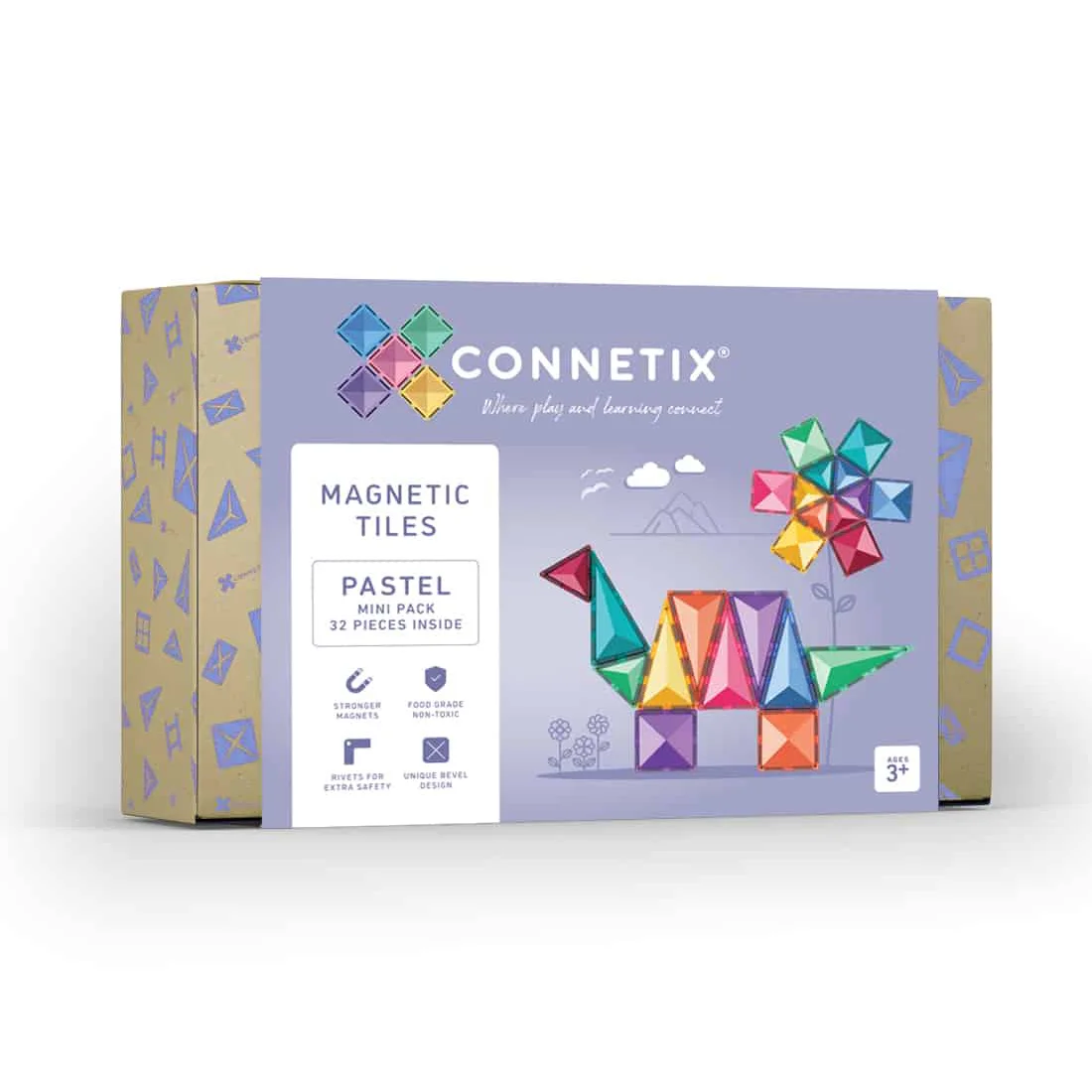 Φωτογραφία προϊόντος: Connetix Μαγνητικά τουβλάκια κατασκευών 32 piece Pastel Mini Pack EU
