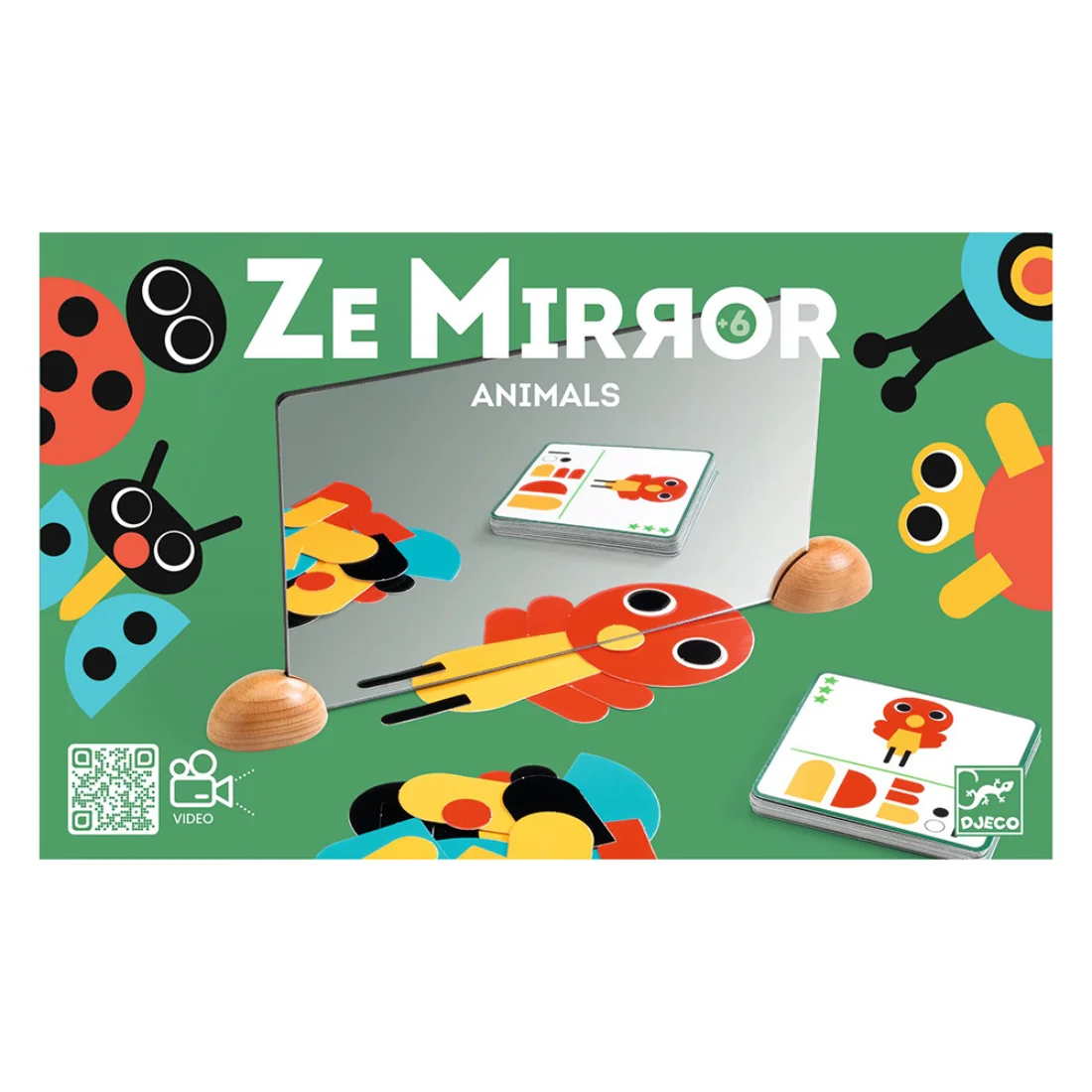 Φωτογραφία προϊόντος: Djeco Ze Mirror Animals παιχνίδι σύνθεσης εικόνας με καθρέφτη Ζωάκια