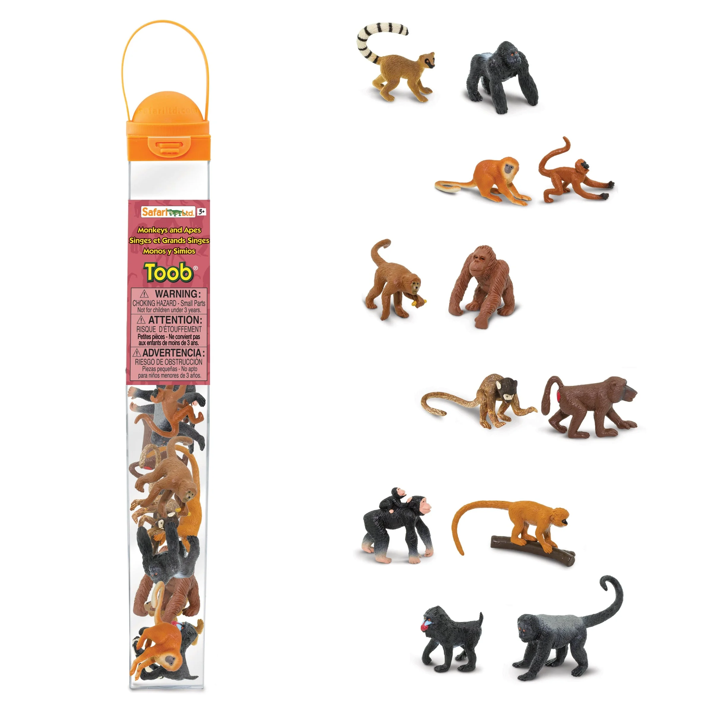 Φωτογραφία προϊόντος: Safari Toobs - Μινιατούρες Safari - Monkeys +amp; Apes - Μαϊμούδες +amp; Πίθηκοι