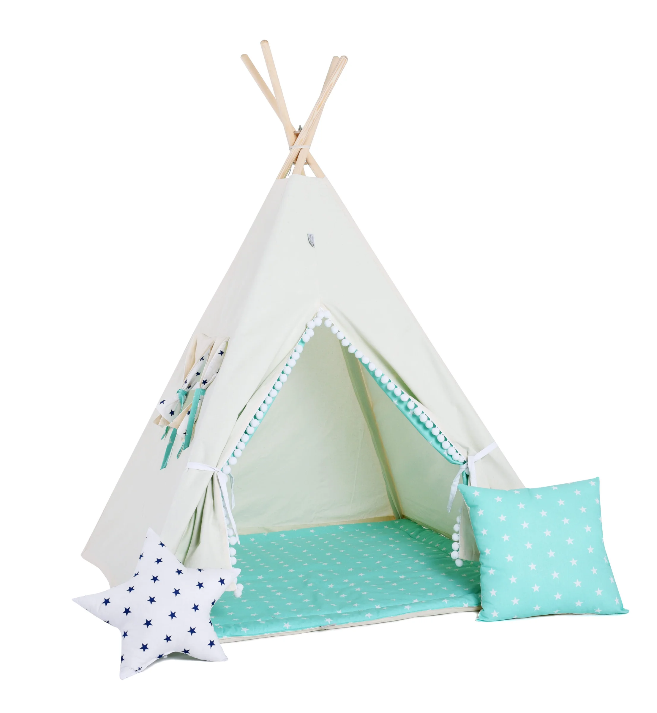 Φωτογραφία προϊόντος: Kiddylab® Σκηνή Teepee - Μπεζ Μέντα + Δώρο Μηχανισμός Σταθεροποίησης