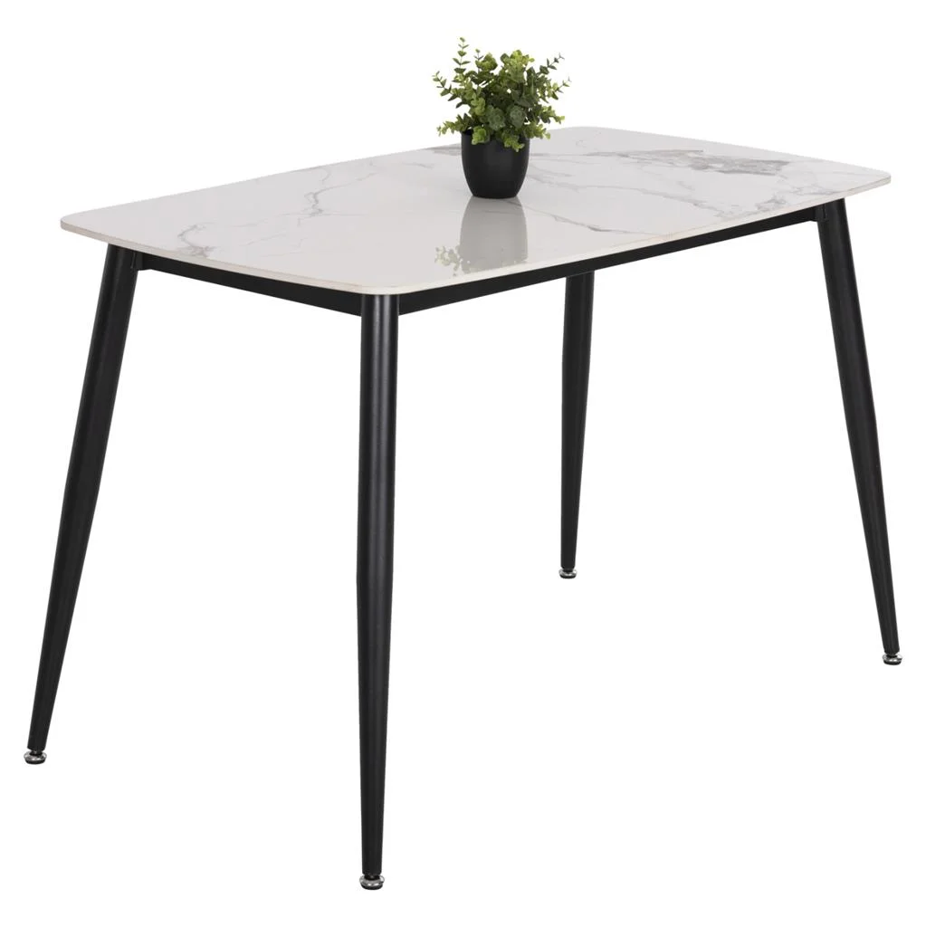 Φωτογραφία προϊόντος: B2BMarkt ΤΡΑΠΕΖΙ RAVEN HM9854.01 ΚΕΡΑΜΙΚΟ TOP ΛΕΥΚΟ ΜΑΡΜΑΡΟ-ΜΑΥΡΟ ΜΕΤΑΛΛΟ 117,5x67,5x76Υεκ.