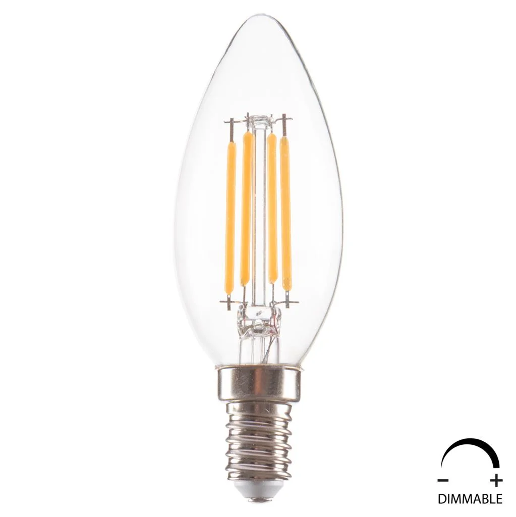 Φωτογραφία προϊόντος: B2BMarkt ΛΑΜΠΤΗΡΑΣ LED FILAMENT 4W E14 3000K ΔΙΑΦΑΝΟΣ DIMMABLE HM4048.01