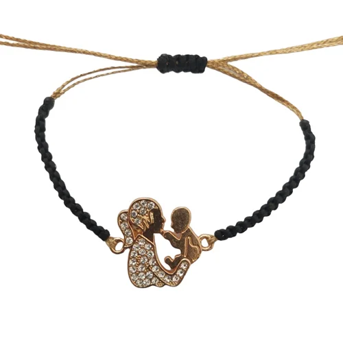 Φωτογραφία προϊόντος: Χειροποίητο macrame βραχιόλι "Mama + newborn"