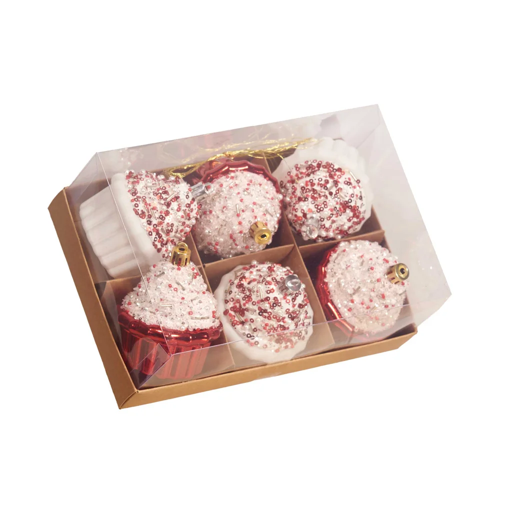 Φωτογραφία προϊόντος: EPAM Κρεμαστά Cupcakes κόκκινο / λευκό 6 τεμ.