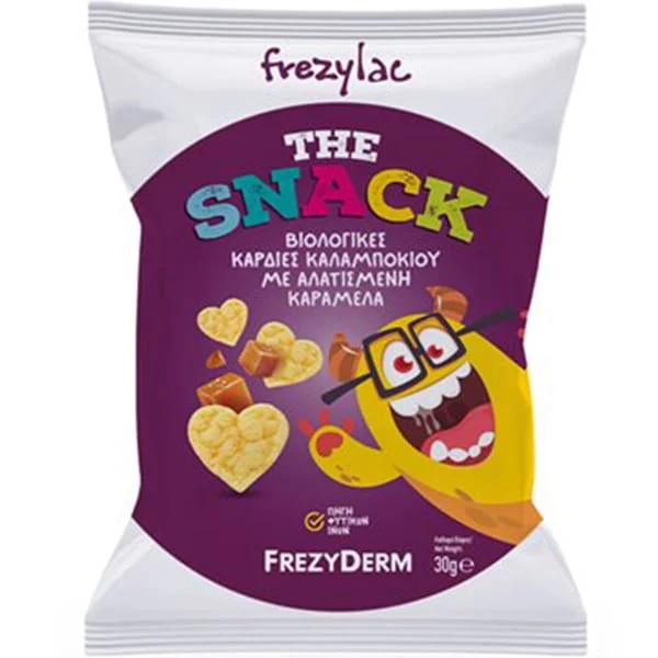 Φωτογραφία προϊόντος: Frezyderm Καρδιές Καλαμποκιού Με Αλατισμένη Καραμέλα Χωρίς Προσθήκη Ζάχαρης 30gr