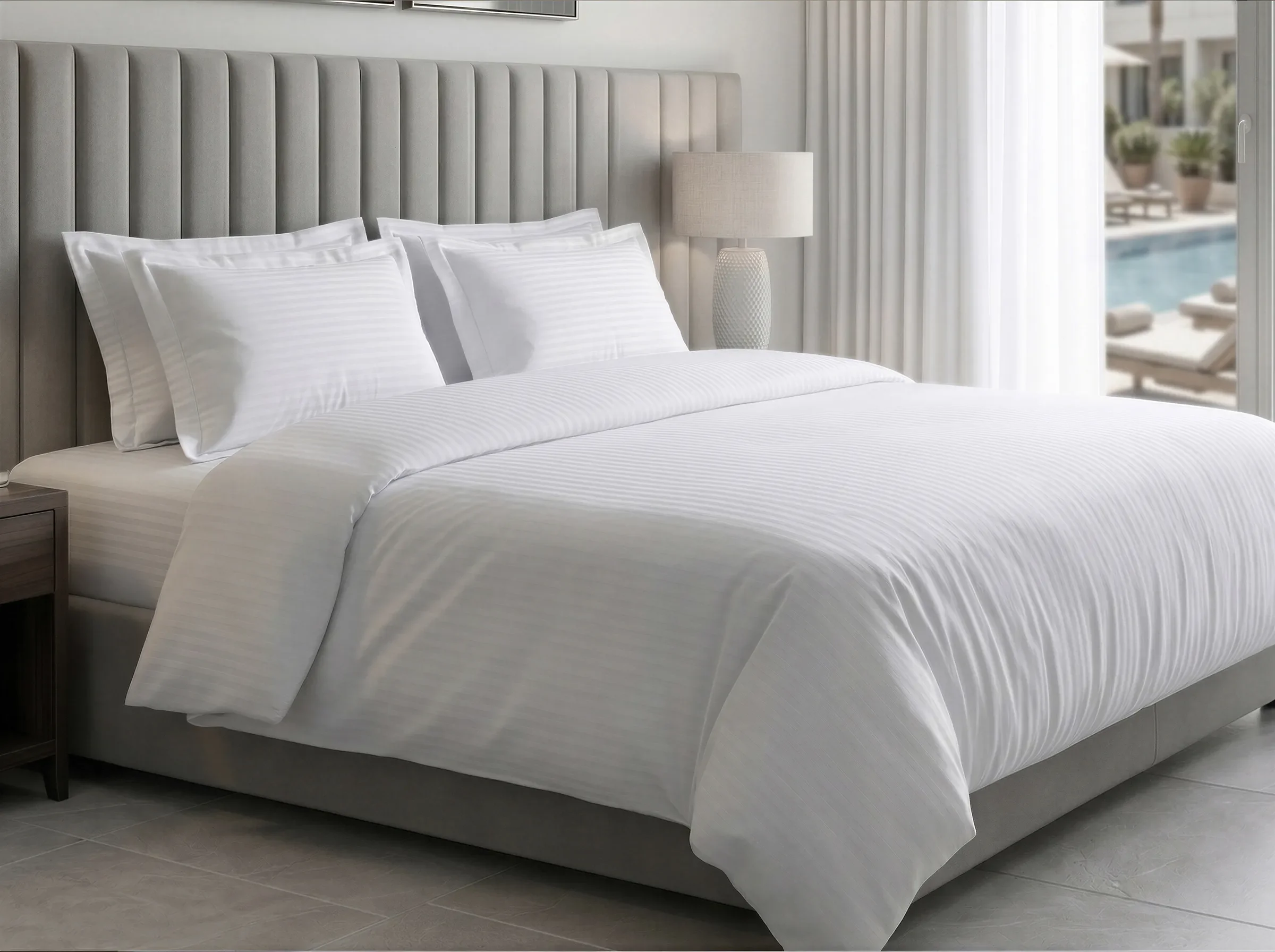 Φωτογραφία προϊόντος: Παπλωματοθήκη Ριγέ 2,30 Χ 2,50 300 Κλωστές Βαμβακερή 60% Πολυέστερ 40% 07325011