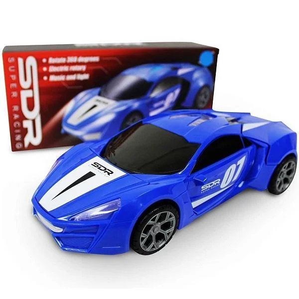 Φωτογραφία προϊόντος: OEM Παιχνίδι SDR Super Racing Car με περιστροφή 360°, LED φώτα και ήχους για παιδιά, με Bump and Go Action Μπλε