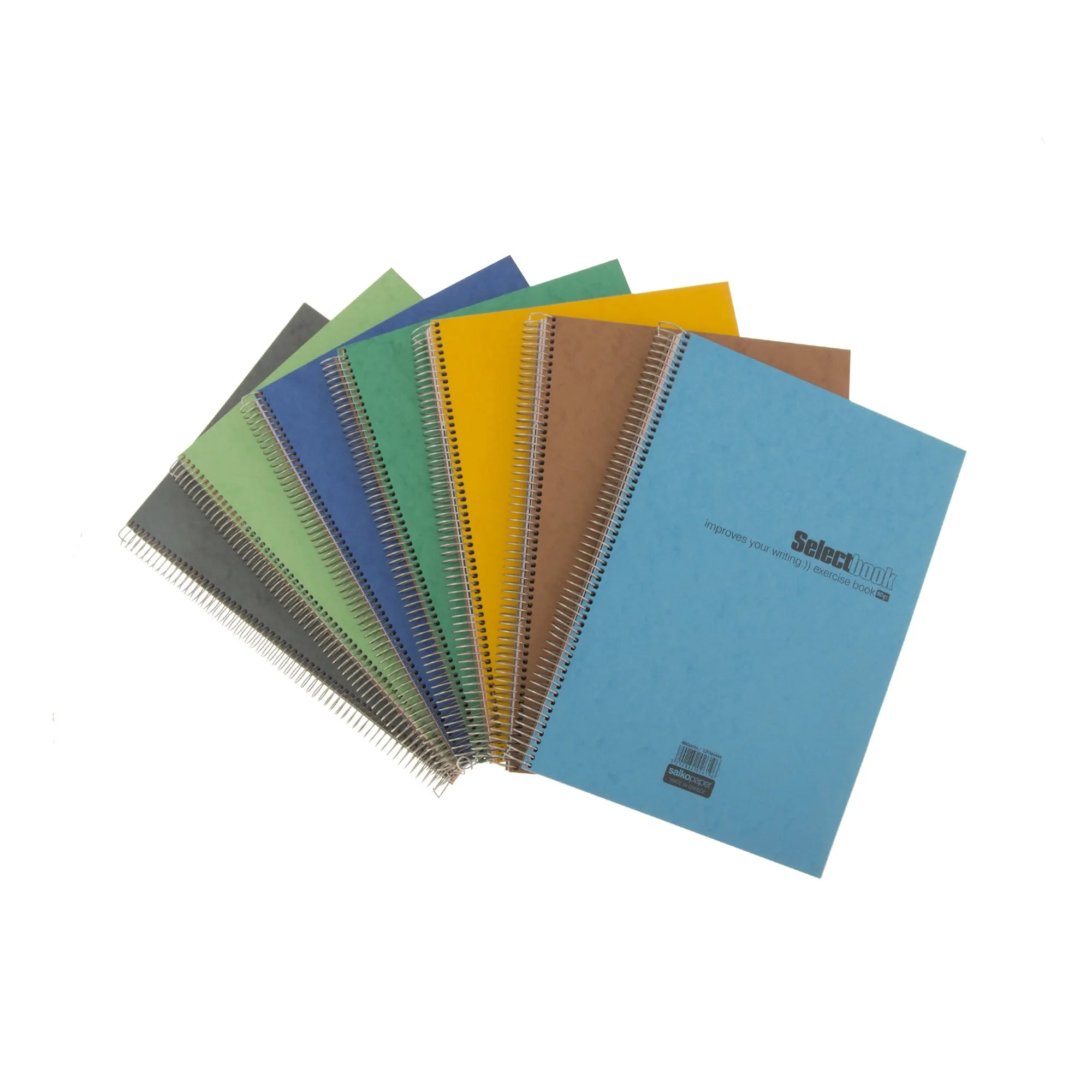 Φωτογραφία προϊόντος: OEM Τετράδιο σπιράλ Salko Paper Select Book 22x29 εκ. (Α4), 4 θεμάτων, ριγέ 80g/m2 120 φύλλα 1 τεμ.
