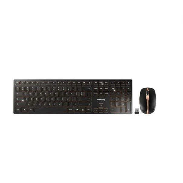 Φωτογραφία προϊόντος: Cherry Desktop DW 9100 SLIM [US/EU] WL AES black BT Μπαταρία λιθίου - εβδομάδες χρήσης χωρίς επαναφόρτιση