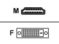 Φωτογραφία προϊόντος: Adapter HDMI => DVI (Stecker/Buchse)