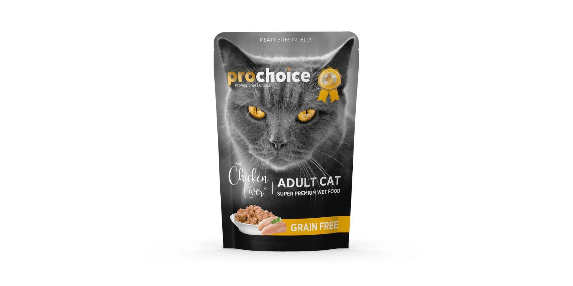 Φωτογραφία προϊόντος: Prochoice Cat Grain Free Adult Pouch Κοτόπουλο + Συκώτι 85γρ