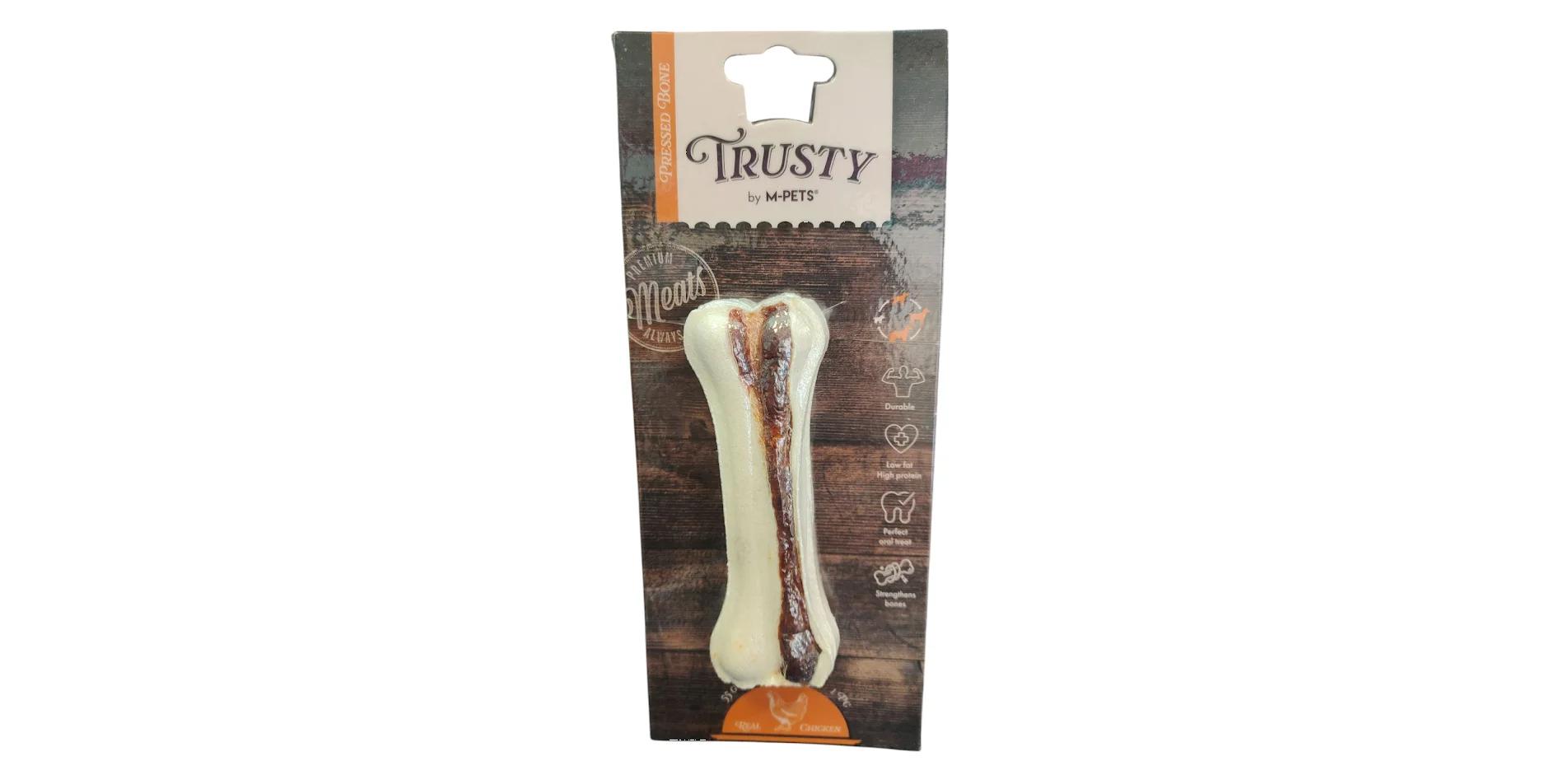 Φωτογραφία προϊόντος: TRUSTY BY M-PETS PRESSED BONE 55GR 1 PC CHICKEN