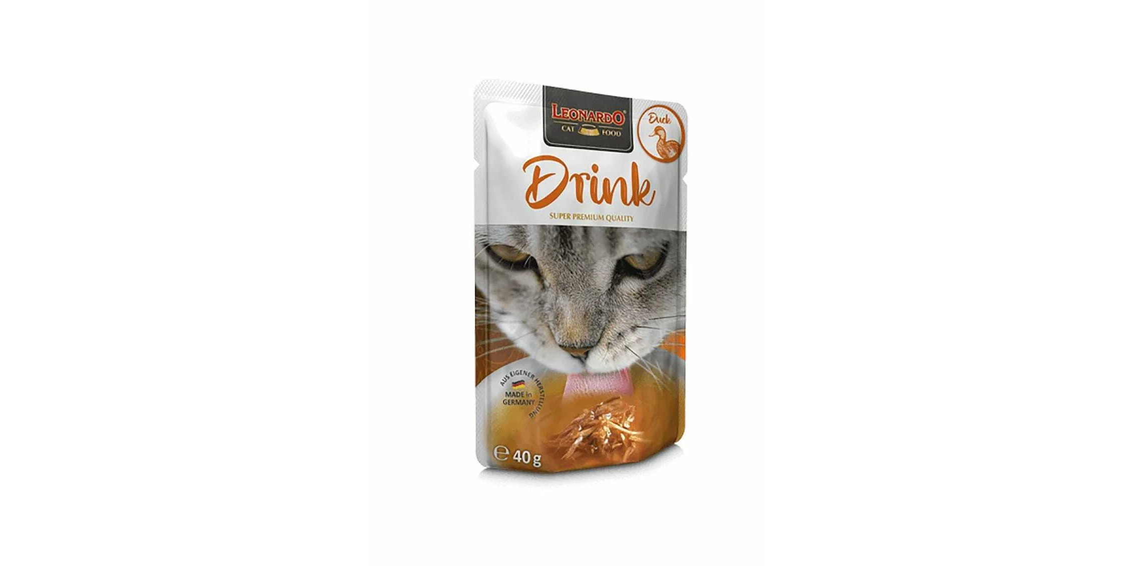 Φωτογραφία προϊόντος: Leonardo Drink Υγρή Τροφή για Ενήλικες Γάτες σε Φακελάκι με Πάπια 40gr