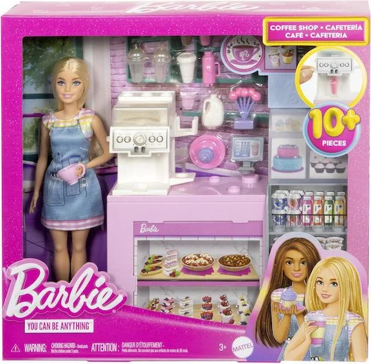 Φωτογραφία προϊόντος: Barbie Coffee Shop Σετ Κούκλας Coffee Shop για 3+ Ετών