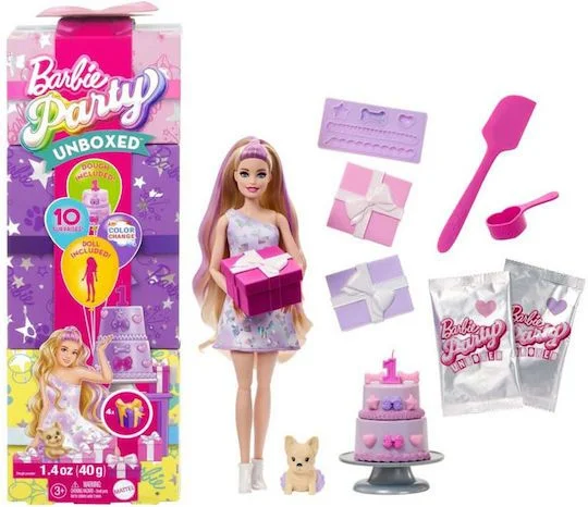 Φωτογραφία προϊόντος: Barbie Party Unboxed Κούκλα για 3+ Ετών
