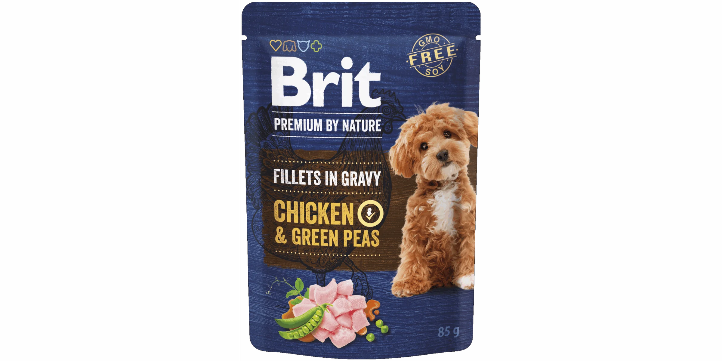 Φωτογραφία προϊόντος: Brit Premium By Nature® Dog Pouches Fillets in Gravy Chicken + Green Peas