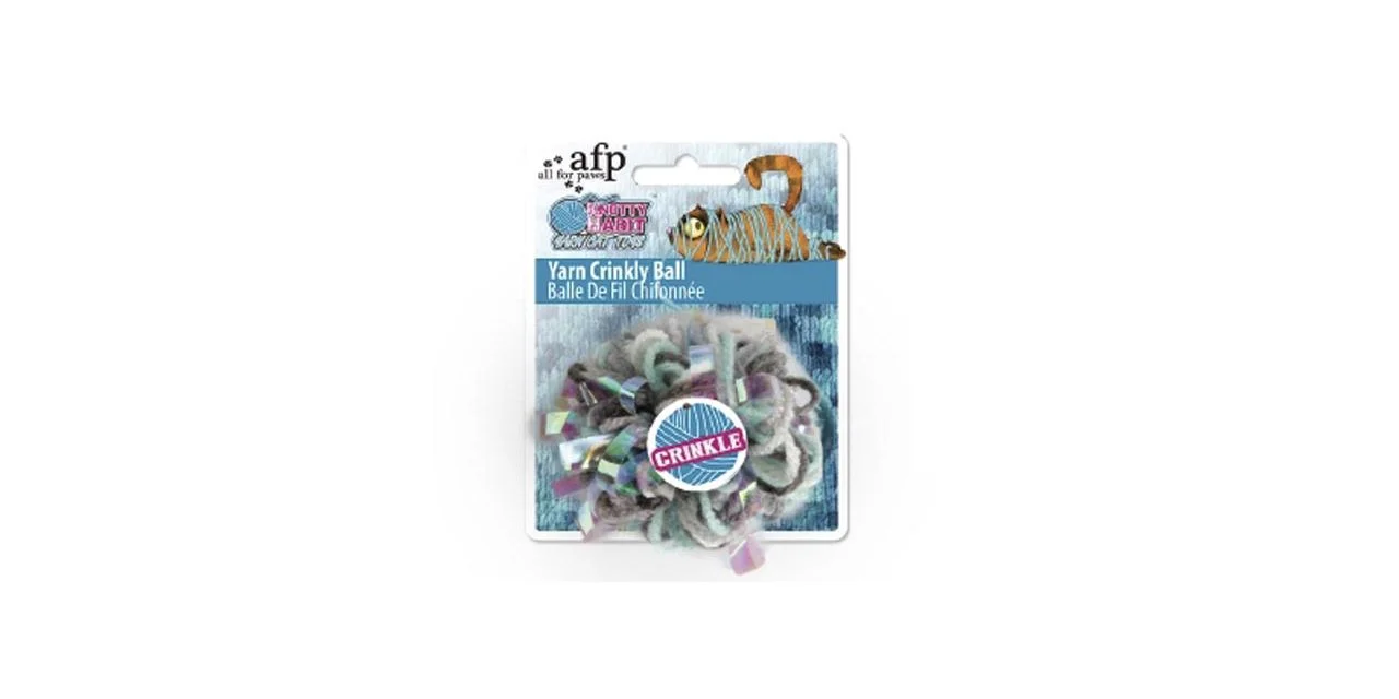 Φωτογραφία προϊόντος: ΠΑΙΧΝΙΔΙ ΓΑΤΑΣ YARN CRINKLY BALL 6CM