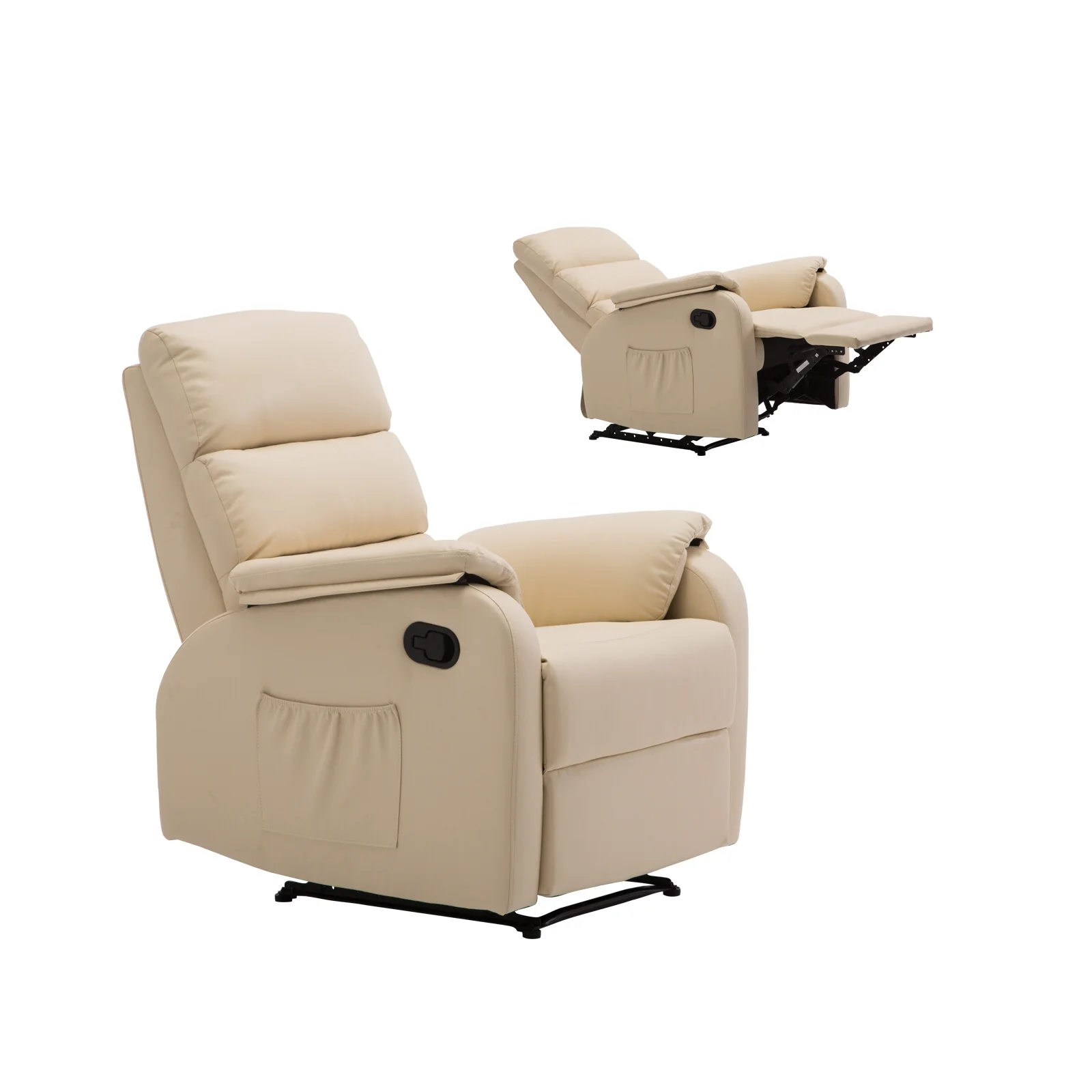 Φωτογραφία προϊόντος: Woodwell Πολυθρόνα COMFORT RELAX PU Μπεζ 79x97x101cm
