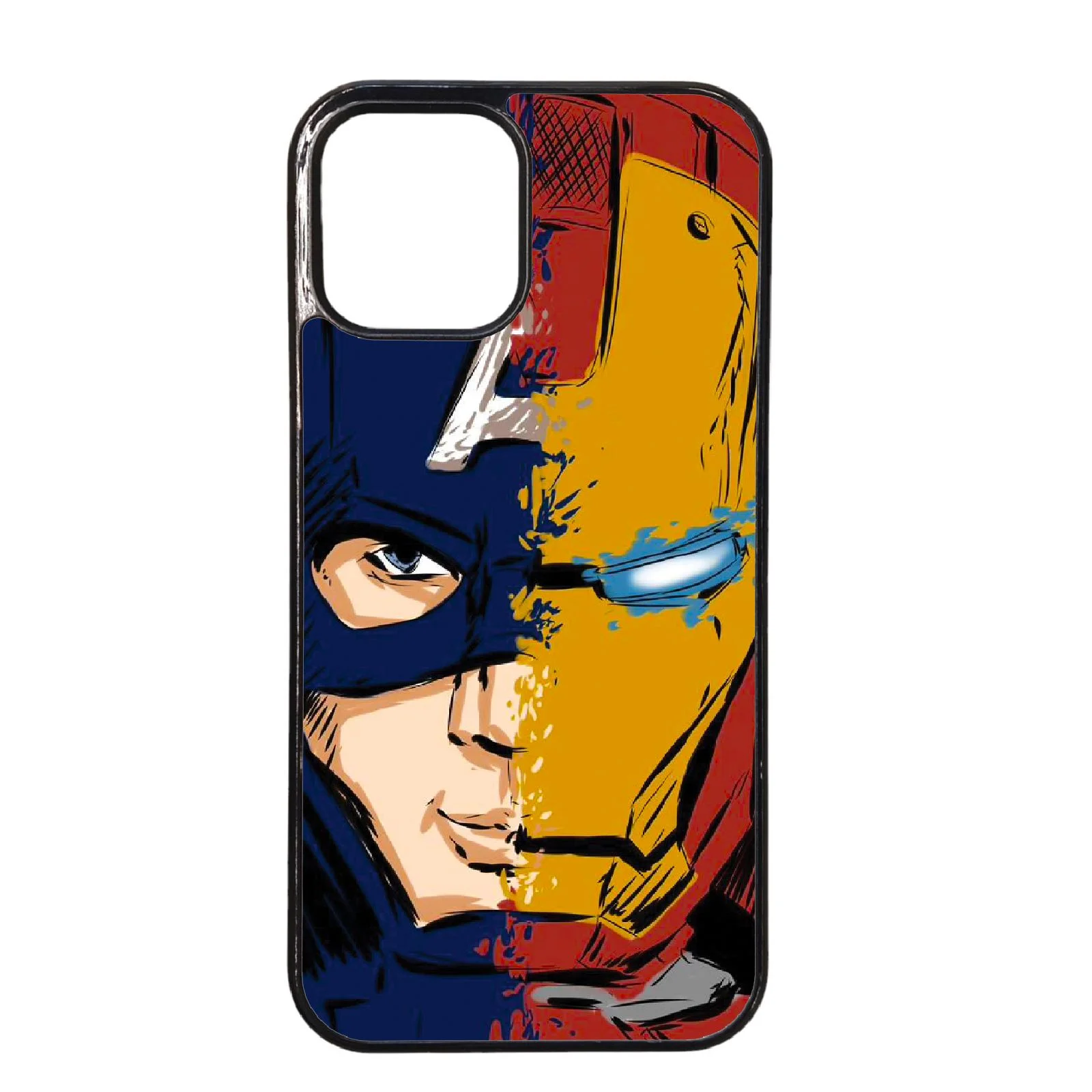 Φωτογραφία προϊόντος: Θήκη κινητού υψηλής αντοχής Iphone 16 Back Cover μαύρης σιλικόνης Avengers no1 Ironman Captain