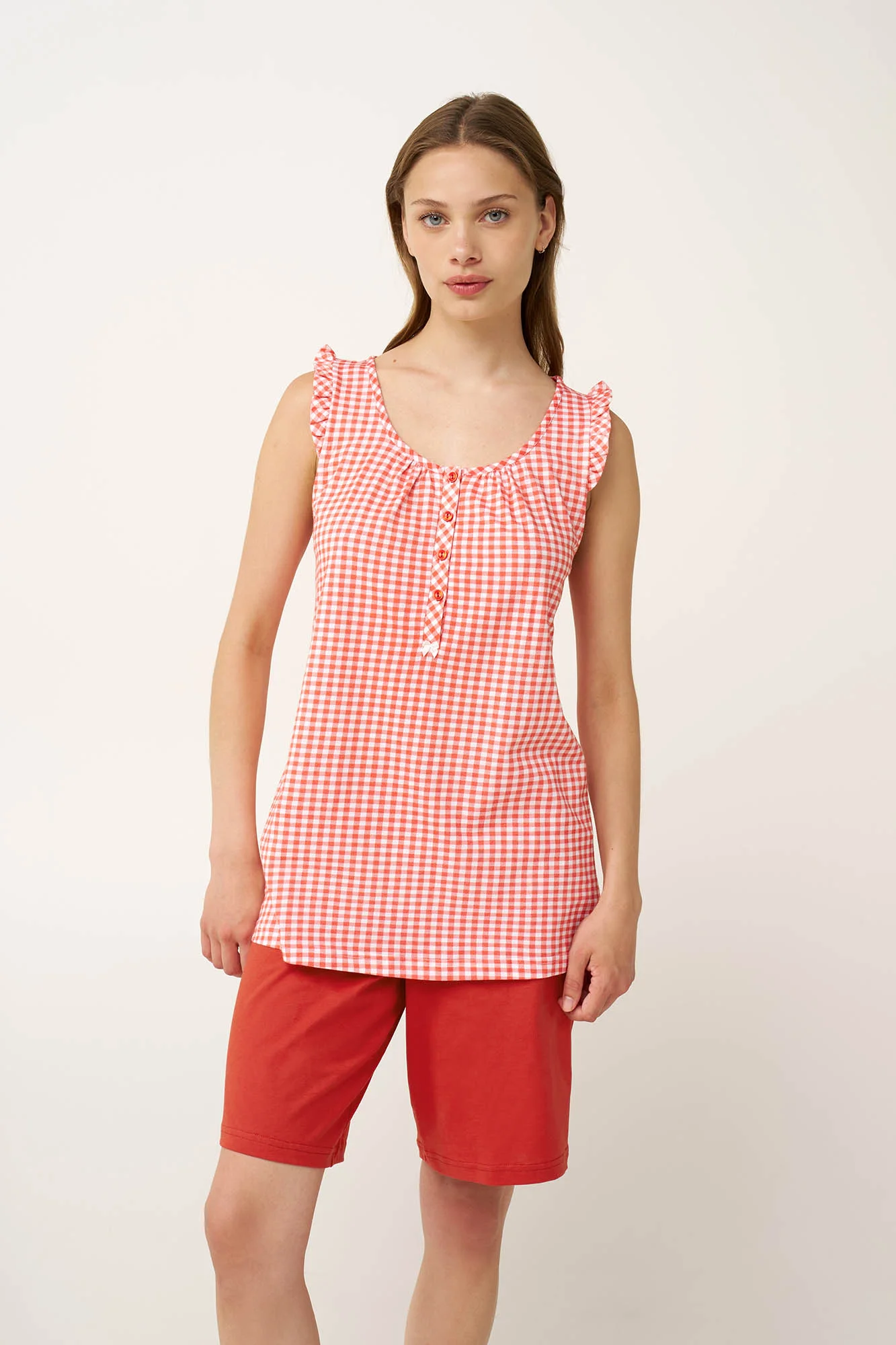 Φωτογραφία προϊόντος: πυζαμα vamp : 24271 PYJAMAS 100% COTTON COTTON SJ 68cmPlacketBermuda