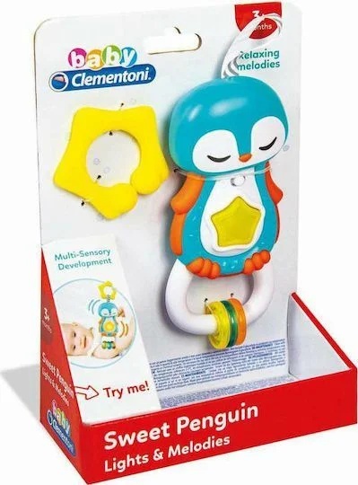 Φωτογραφία προϊόντος: Baby Clementoni Βρεφική Ηλεκτρονική Κουδουνίστρα Πιγκουίνος Για 3 μηνών +