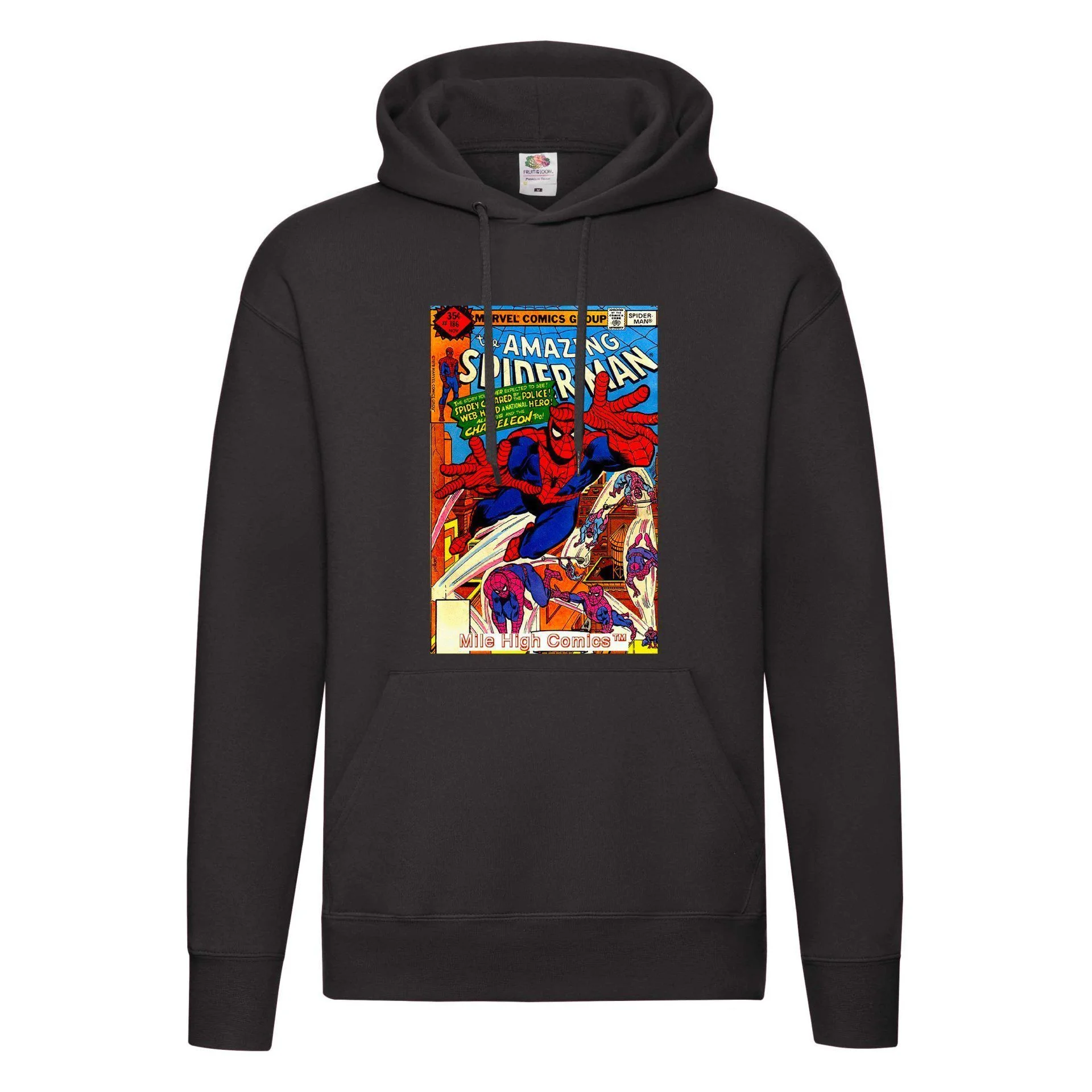 Φωτογραφία προϊόντος: Φούτερ με κουκούλα Spiderman Comics no2 Original Fruit of the loom 70% βαμβάκι