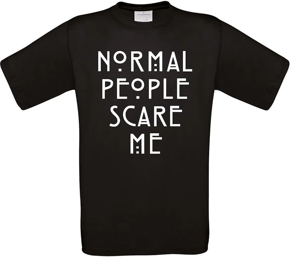 Φωτογραφία προϊόντος: T-shirt Normal people scare me (Μάυρο)