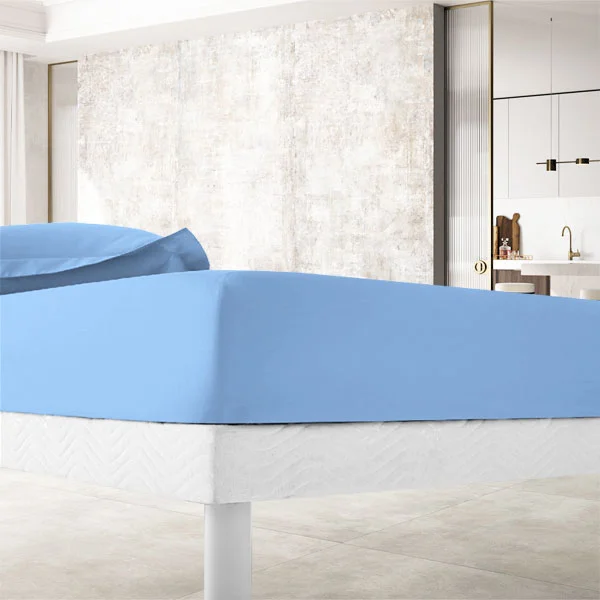 Φωτογραφία προϊόντος: Το Μεγάλο Παζάρι IL-LINE Κατωσέντονο Υπέρδιπλο 180×200+30 με λάστιχο Γαλάζιο (TMP-1697)