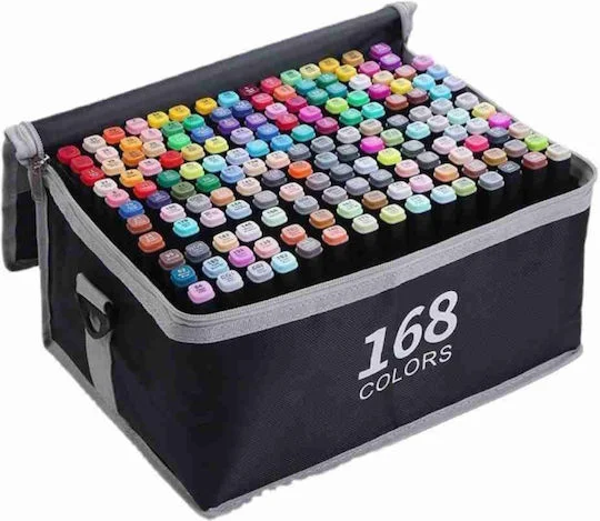 Φωτογραφία προϊόντος: Drawing Markers Double Tip Set 168pcs 222-168