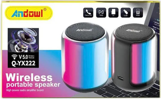 Φωτογραφία προϊόντος: Andowl Ηχείο Bluetooth 3W με Διάρκεια Μπαταρίας έως 4 ώρες Πολύχρωμο