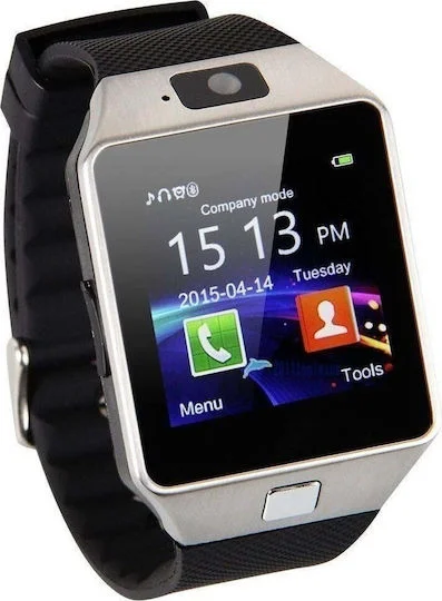 Φωτογραφία προϊόντος: DZ09 43mm Smartwatch με SIM (Ασημί)