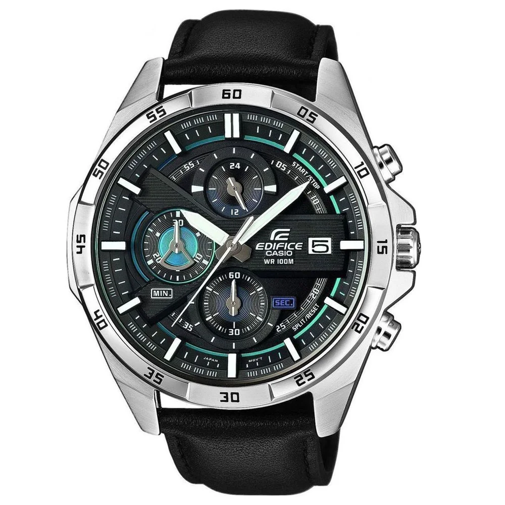 Φωτογραφία προϊόντος: CASIO Edifice Black Leather Chronograph EFR-556L-1AVUEF