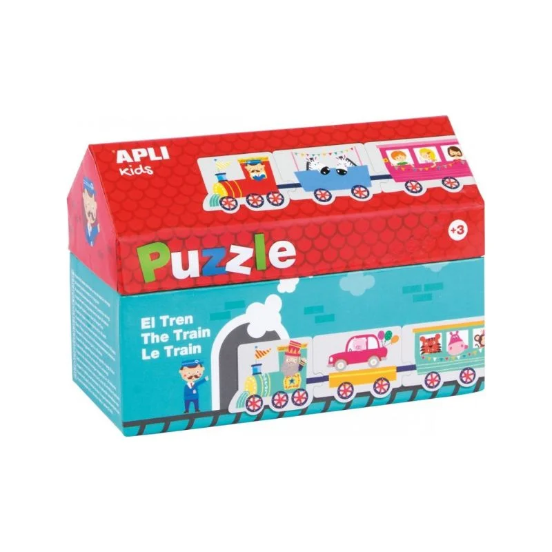 Φωτογραφία προϊόντος: Παιδικό Puzzle Apli Kids Train House Box 10x10x20cm 20pcs 3+ Ετών 16485