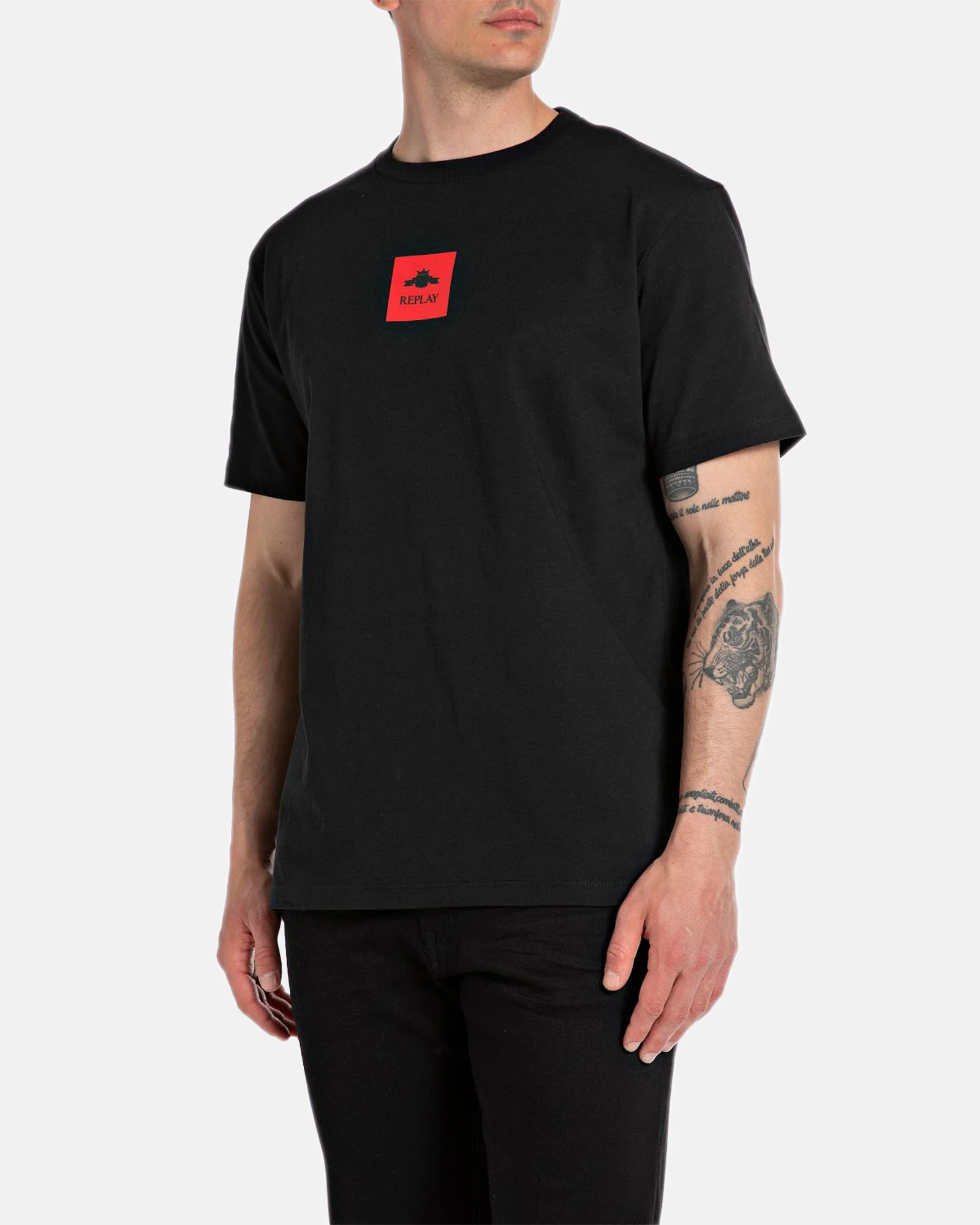 Φωτογραφία προϊόντος: REPLAY JERSEY T-SHIRT WITH ARCHIVE LOGO #000000