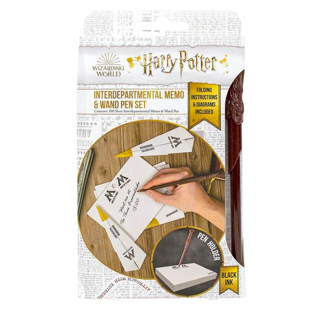 Φωτογραφία προϊόντος: Blue Sky Σετ χαρτικών Harry Potter Interdepartmental Memo + Wand Pen Set – Hogwarts Shield