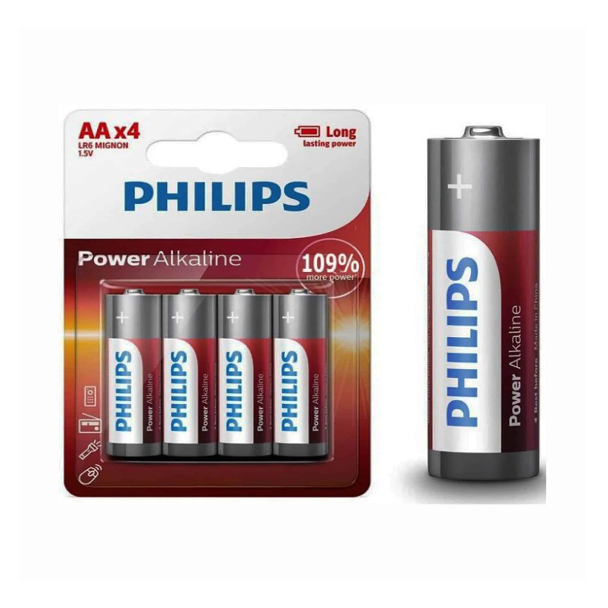 Φωτογραφία προϊόντος: Philips Power Αλκαλικές Μπαταρίες AA 1.5V 4τμχ