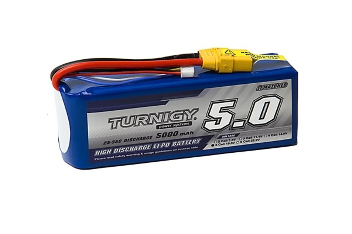 Φωτογραφία προϊόντος: Turnigy 5000mAh 5S 25-35C Lipo Pack w/XT-90
