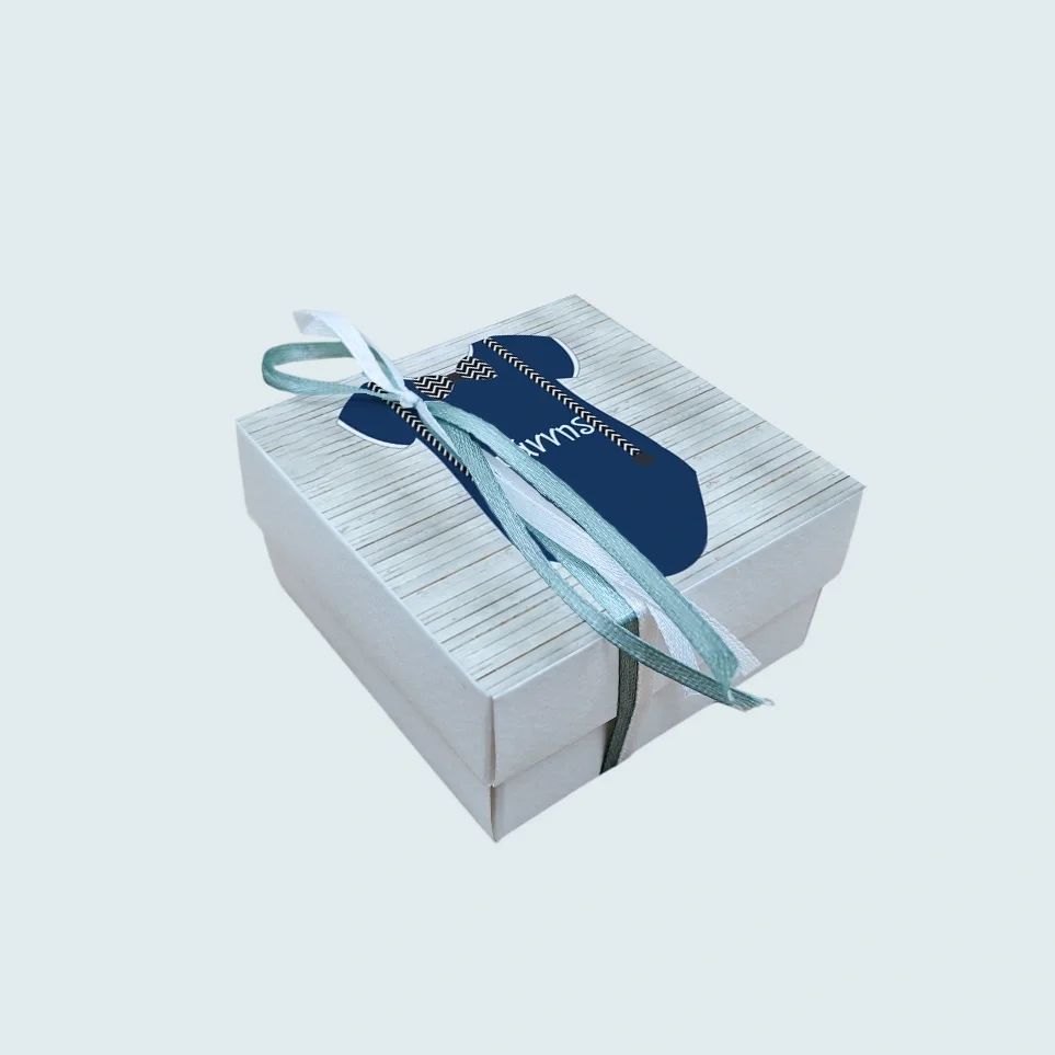 Φωτογραφία προϊόντος: Ecobags Μπομπονιέρα Βάπτισης Κουτάκι με Εκτύπωση και Κουφέτα Χατζηγιαννάκης Θέμα Φορμάκι Μωρού Με Τιράντες