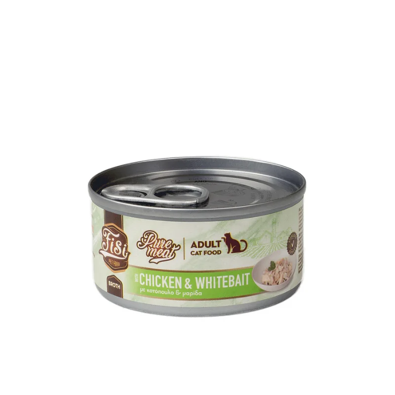 Φωτογραφία προϊόντος: Fisi Pure Meat Cat Adult Κοτόπουλο + Μαρίδα 80 gr