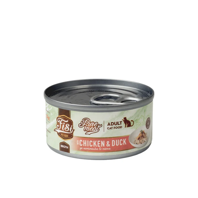 Φωτογραφία προϊόντος: Fisi Pure Meat Cat Adult Κοτόπουλο + Πάπια 80gr