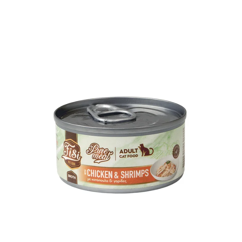 Φωτογραφία προϊόντος: Fisi Pure Meat Cat Adult Κοτόπουλο + Γαρίδα 80gr