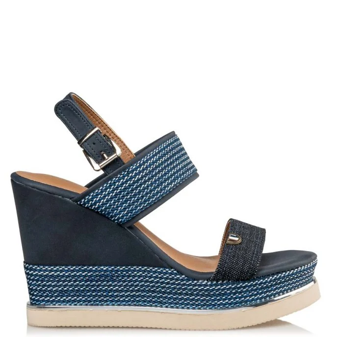 Φωτογραφία προϊόντος: Envie Shoes Γυναικείες Πλατφόρμες με Ψηλό Τακούνι σε Μπλε Navi Χρώμα V54-11525