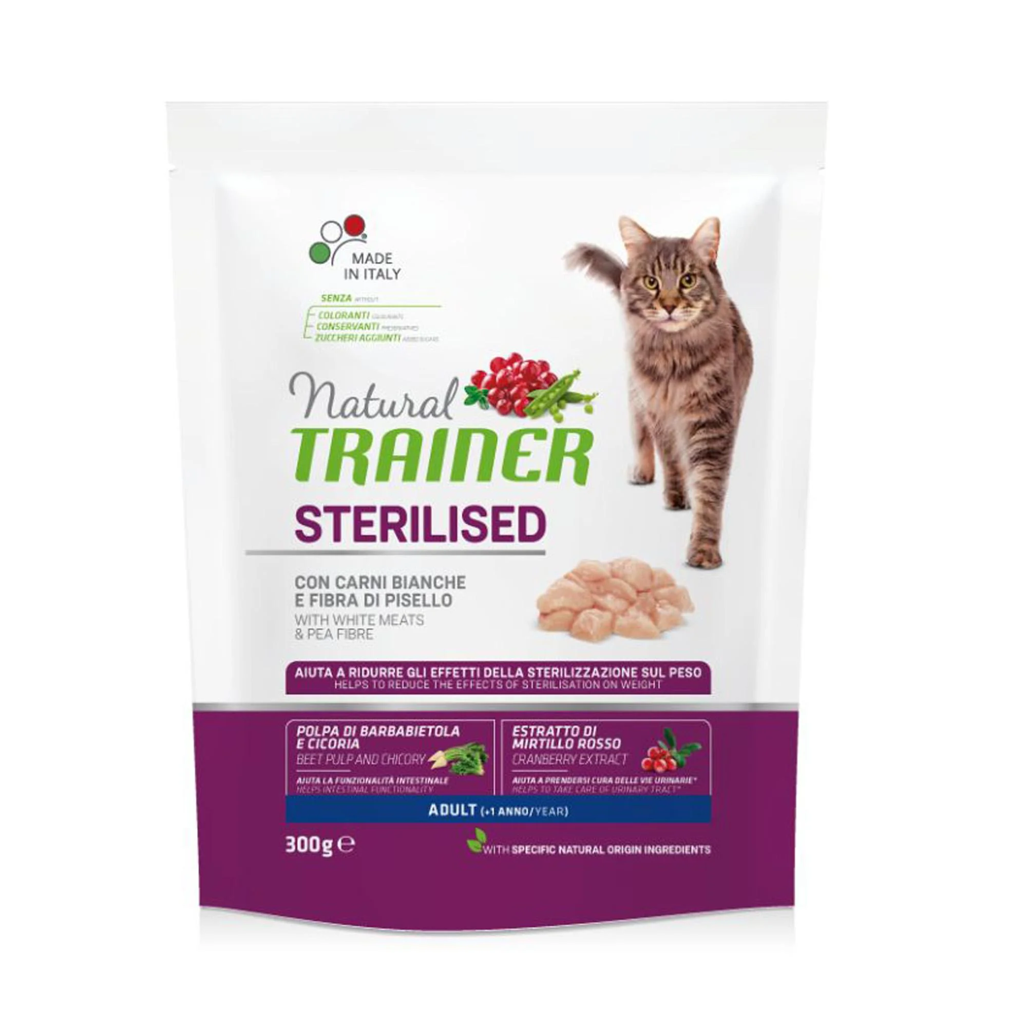 Φωτογραφία προϊόντος: Natural Trainer Adult Sterilised-White Meats 300G