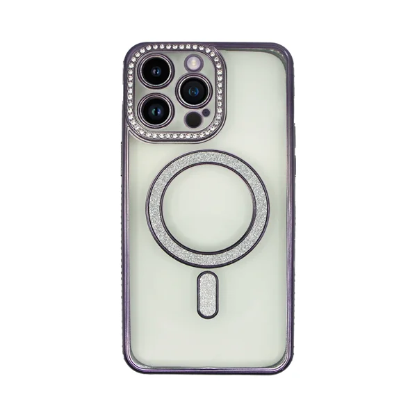 Φωτογραφία προϊόντος: Vivid Magsafe Strass and Glitter Case Apple iPhone 14 Pro Max Purple