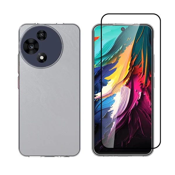 Φωτογραφία προϊόντος: Vivid Set Gelly Case + Full Face Tempered Glass TCL 60R 5G Black
