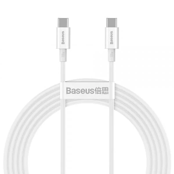 Φωτογραφία προϊόντος: Baseus Superior USB 2.0 Cable USB-C male - USB-C male Λευκό 2m (CATYS-C02) 2174415 145684 6953156208469 Καλώδια Baseus