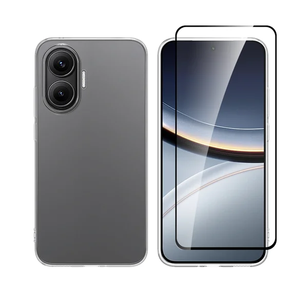 Φωτογραφία προϊόντος: Vivid Set Gelly Case + Full Face Tempered Poco F7 5G Black