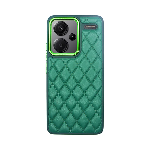 Φωτογραφία προϊόντος: Vivid Diamond Shape PU Leather Case Redmi Note 13 Pro+ 5G Green